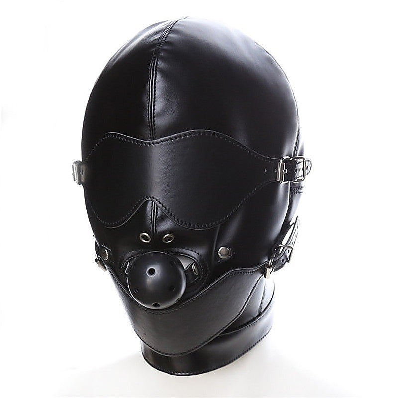 Bondage Mouth Gag Full Gimp Hood by BDStyle - Bondage Hoods