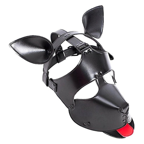 Vegan Leather Padded BDSM Play Dog Mask by BDStyle - Bondage Hoods