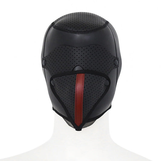Faux Leather Ventilation Bondage Hood by BDStyle - Bondage Hoods