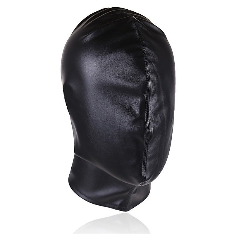 Faux Leather Frenulum Full Hood by BDStyle - Bondage Hoods
