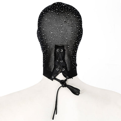 Premium Full Hood Cover With Diamond by BDStyle - Bondage Hoods