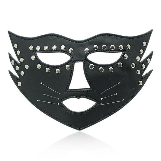 Cat Face Mask with Beard by BDStyle - Blindfolds And Masks