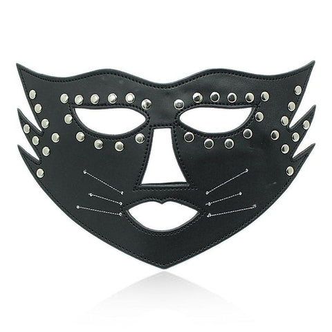 Premium Cat Face Mask with Beard by BDStyle - Blindfolds And Masks