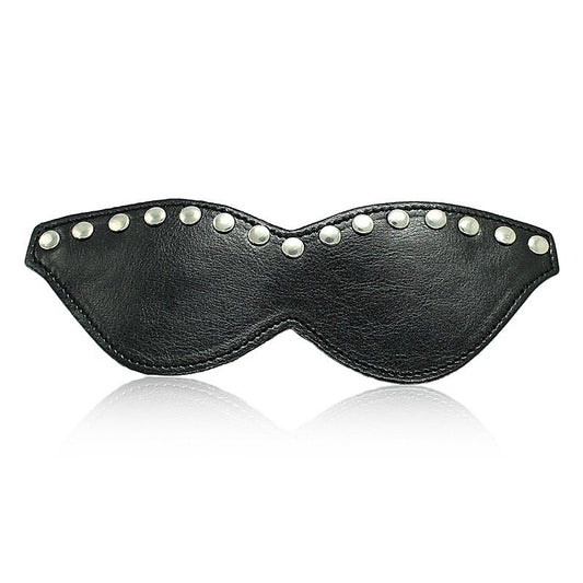Black Leather Blindfold Mask by BDStyle - Blindfolds And Masks