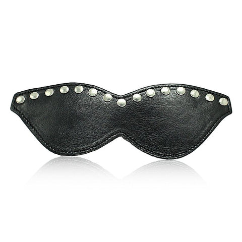 Black Leather Blindfold Mask by BDStyle - Blindfolds And Masks