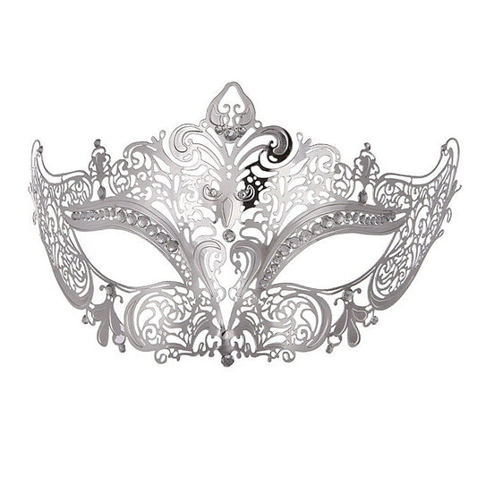 Silver Diamante Metal Mask by BDStyle - Blindfolds And Masks