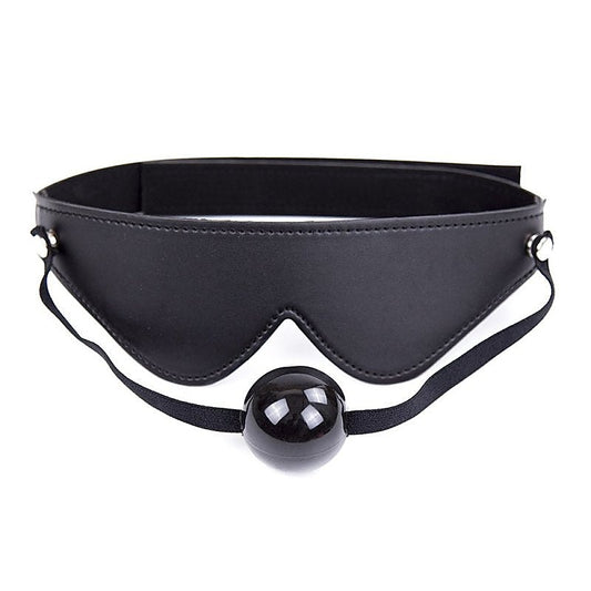 Velcro Strap Blindfold With Ball Gag by BDStyle - Blindfolds And Masks