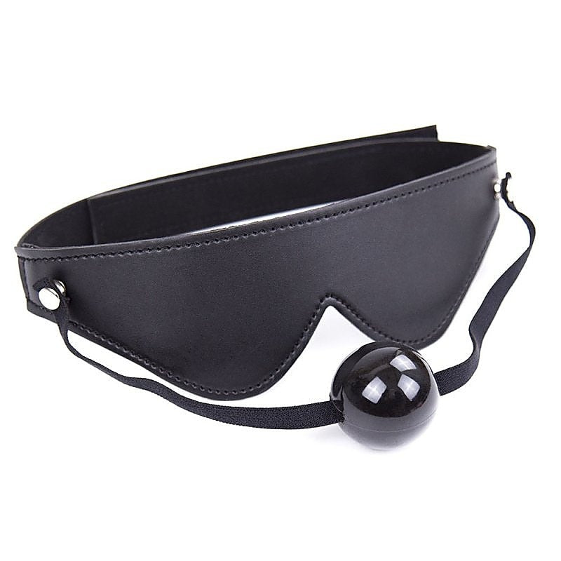 Velcro Strap Blindfold With Ball Gag by BDStyle - Blindfolds And Masks