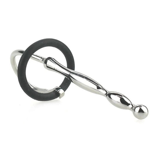 Wavey Quatro Penis Plug With Rubber Glans Ring by BDStyle - Penis Plugs