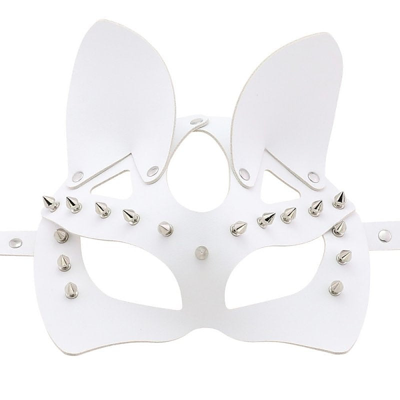 Faux Leather Rivet Spike Mask by BDStyle - Blindfolds And Masks