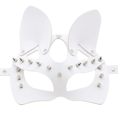 Faux Leather Rivet Spike Mask by BDStyle - Blindfolds And Masks