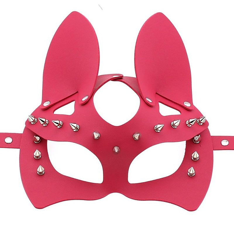 Faux Leather Rivet Spike Mask by BDStyle - Blindfolds And Masks
