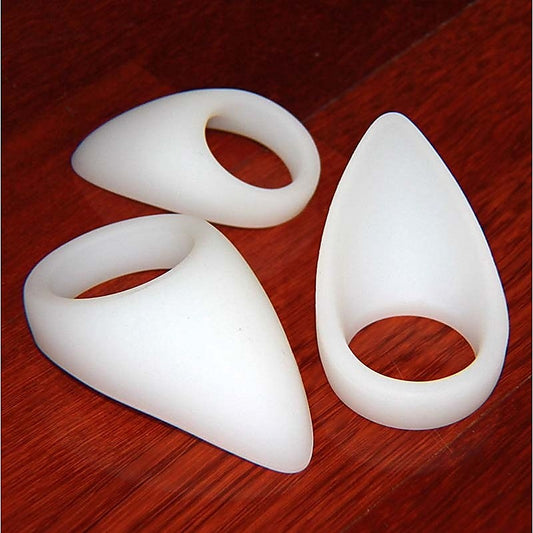 White Silicone Tear Drop Cock Ring by BDStyle - Cock Rings