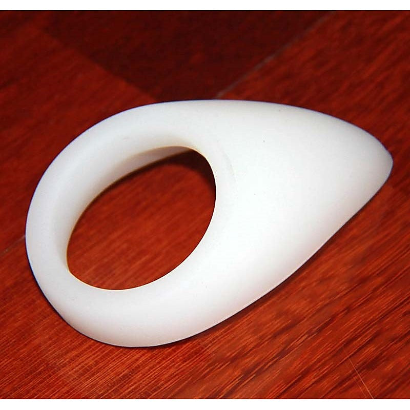 White Silicone Tear Drop Cock Ring by BDStyle - Cock Rings