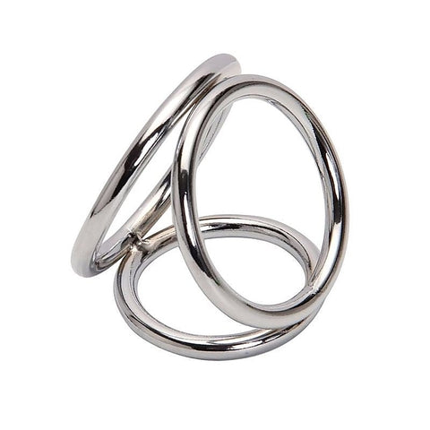 Triple Cock & Ball Divider Cock Ring by BDStyle - Cock Rings