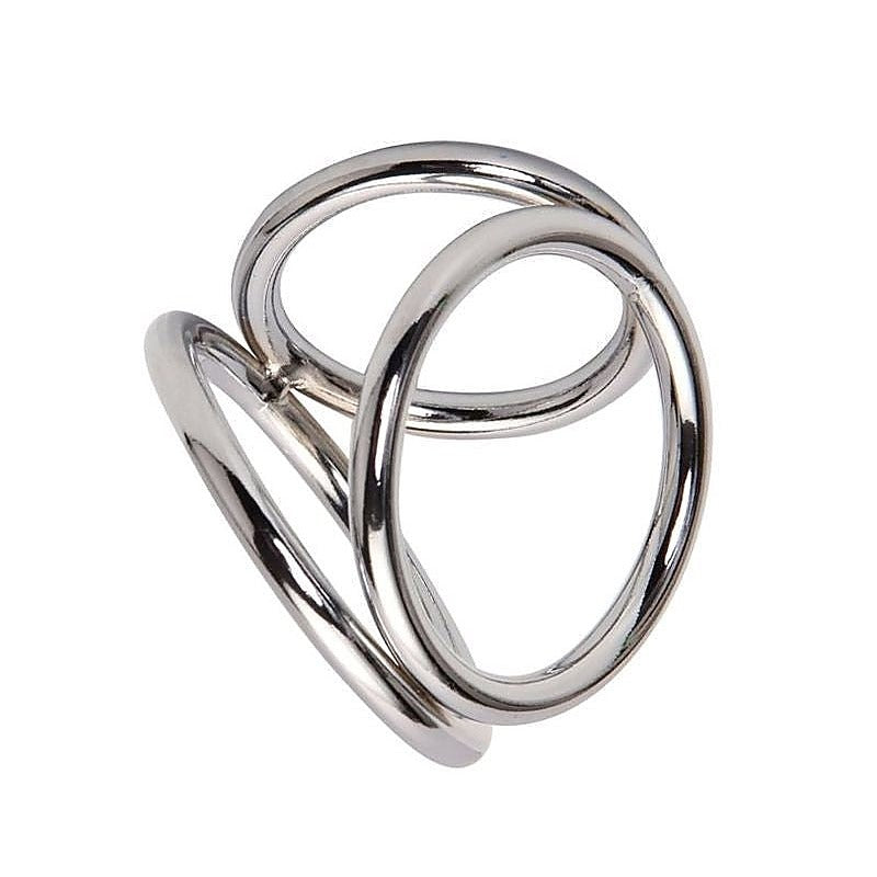 Triple Cock & Ball Divider Cock Ring by BDStyle - Cock Rings