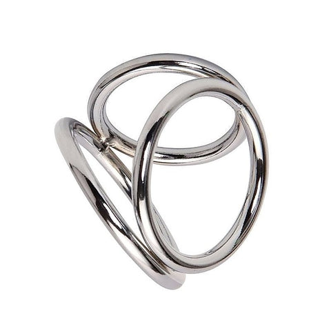 Triple Cock & Ball Divider Cock Ring by BDStyle - Cock Rings