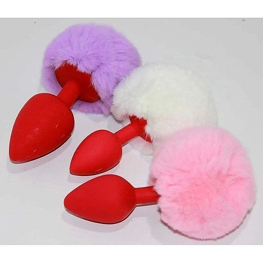 Bunny Faux Tail Silicone Anal Plug Small by BDStyle - Butt Plugs