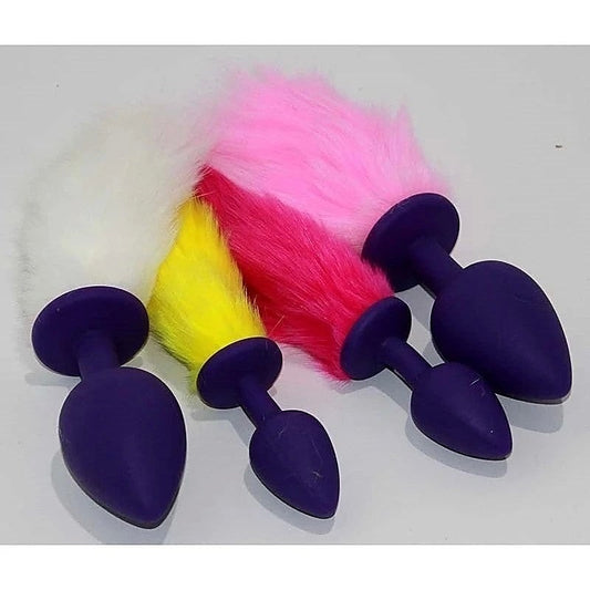 Rabbit Faux Tail Silicone Butt Plug Small by BDStyle - Butt Plugs