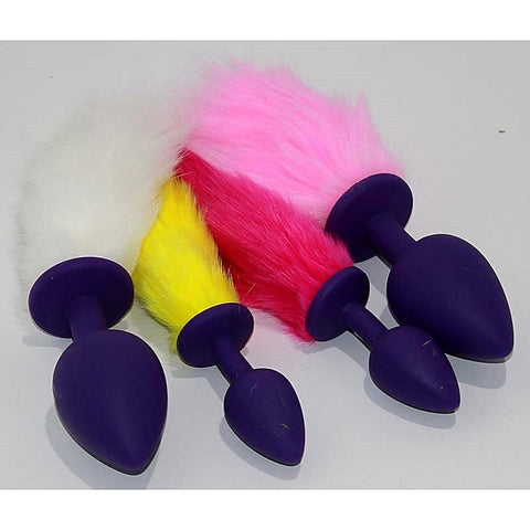 Rabbit Tail Silicone Butt Plug Large by BDStyle - Fancy Dress Ups