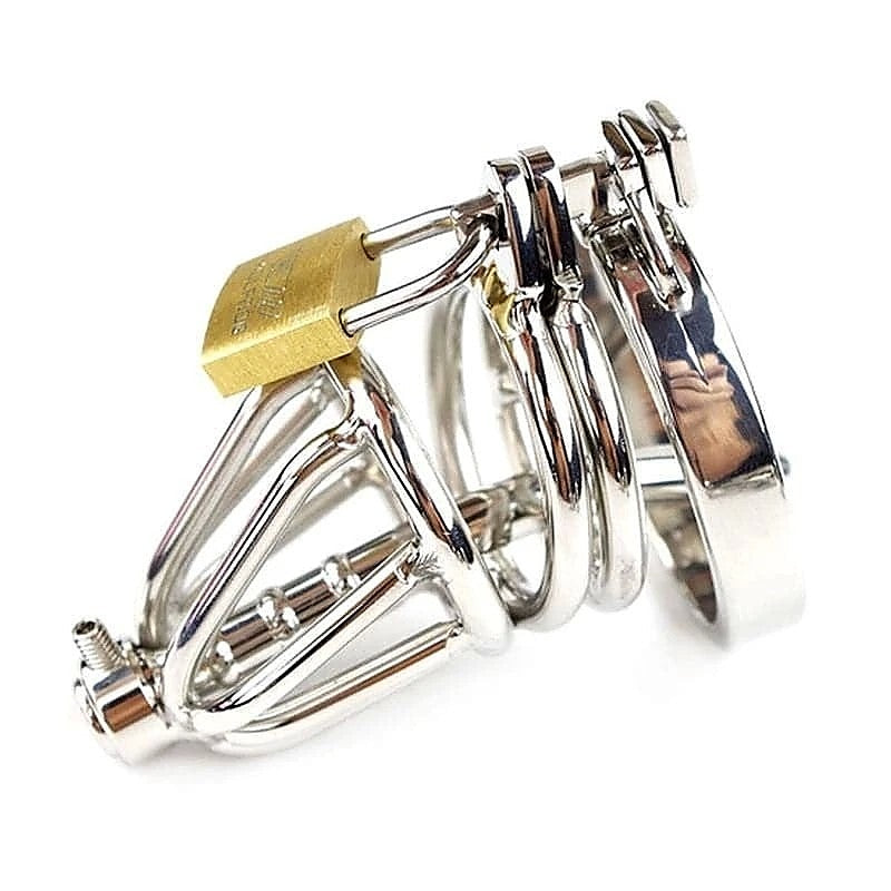Premium Cock Cage with Catheter Tube by BDStyle - Male Chastity