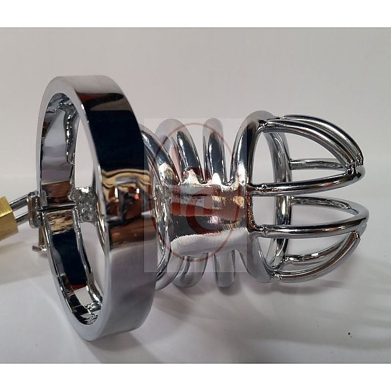 Prison Lock Chastity Cage 4 Rings by BDStyle - Male Chastity