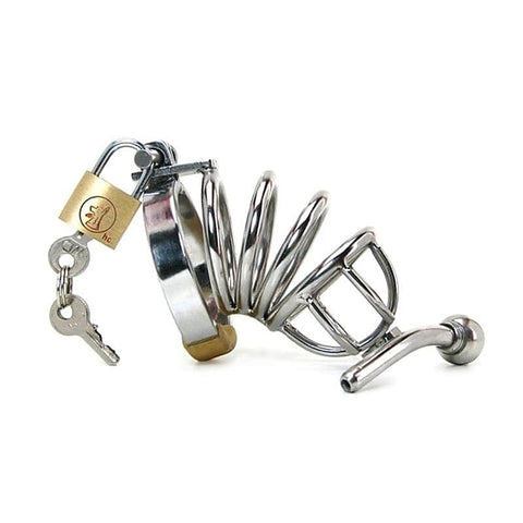 Asylum Chastity Device with Cock Plug by BDStyle - Male Chastity