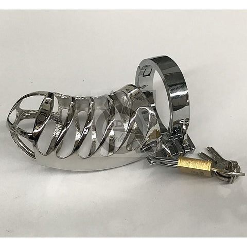The Protector Ribbed Chastity Device by BDStyle - Male Chastity
