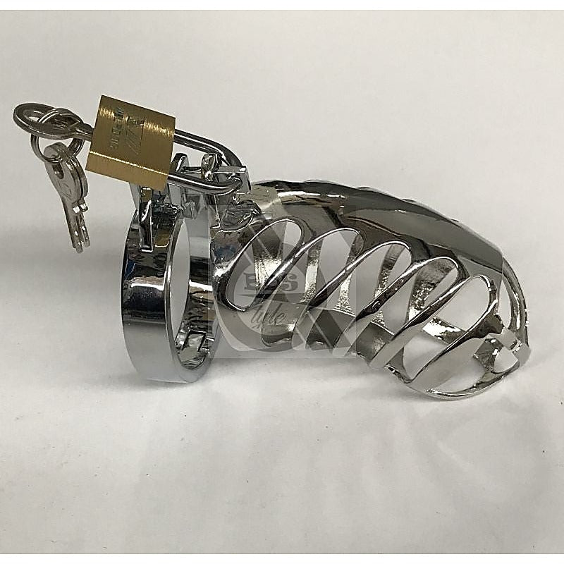 The Protector Ribbed Chastity Device by BDStyle - Male Chastity