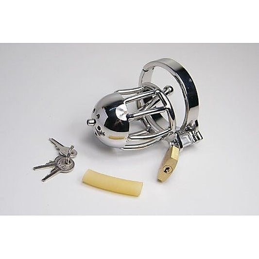 Man Essential Cock Cage with Penis Plug by BDStyle - Male Chastity