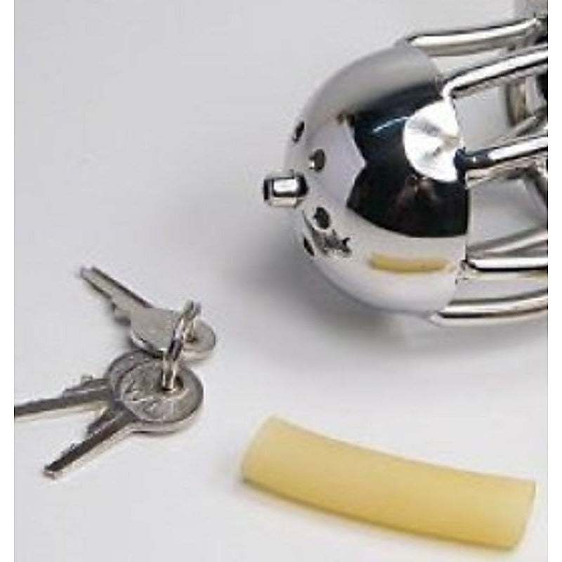 Man Essential Cock Cage with Penis Plug by BDStyle - Male Chastity