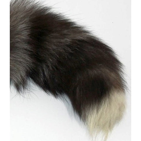 Faux Fox Tail Ribbed Gold Butt Plug Large by BDStyle - Steel Sex Toys