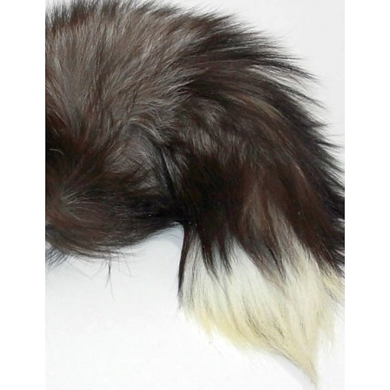 Faux Fox Tail Ribbed Silver Butt Plug by BDStyle - Steel Sex Toys