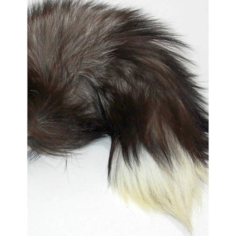 Faux Fox Tail Ribbed Silver Butt Plug by BDStyle - Steel Sex Toys