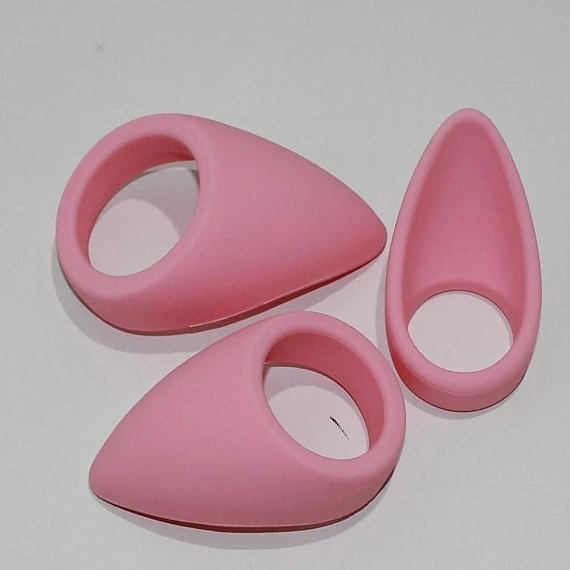 Pink Silicone Tear Drop Cock Ring by BDStyle - Cock Rings