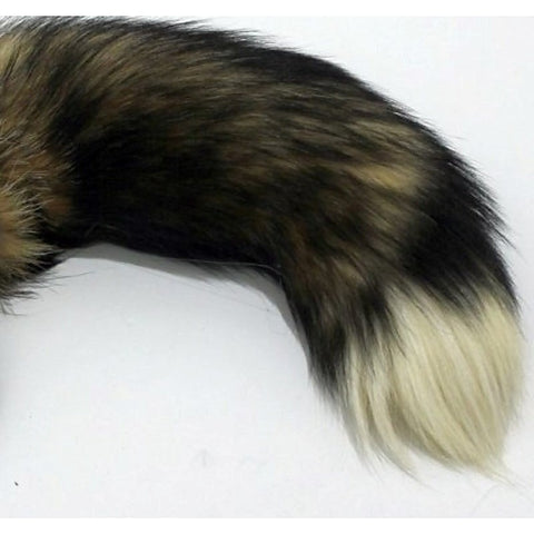 Funky Fox Tail & Metal Anal Plug by BDStyle - Steel Sex Toys
