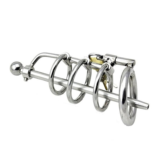 Locking Steel Chastity Plug by BDStyle - Male Chastity