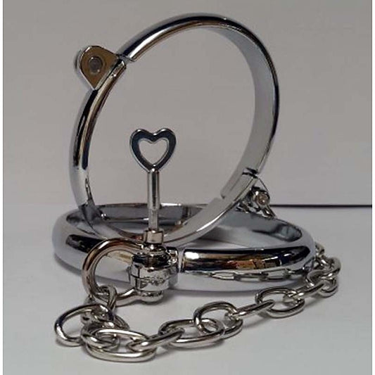 Oval Cold Steel Bondage Cuffs by BDStyle - Cuffs and Restraints