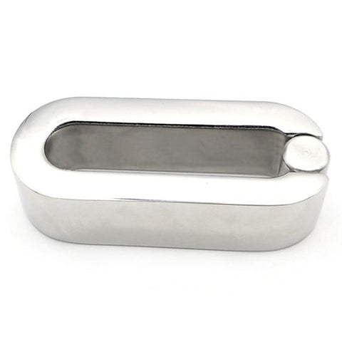 BDStyle Oval Ball Stretcher 316L Steel Weighted Design - Ball and Cock Toys