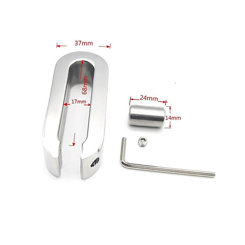 BDStyle Oval Ball Stretcher 316L Steel Weighted Design - Ball and Cock Toys