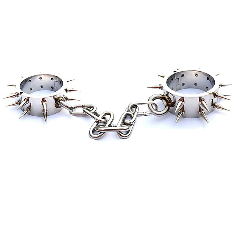 Spiked Steel Ankle Cuffs by BDStyle - Cuffs and Restraints