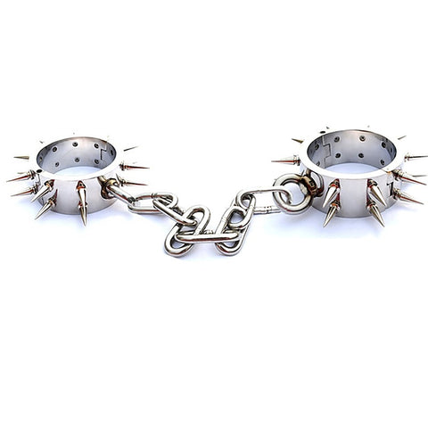 Spiked Steel Ankle Cuffs by BDStyle - Cuffs and Restraints