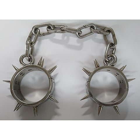 Spiked Steel Ankle Cuffs by BDStyle - Cuffs and Restraints
