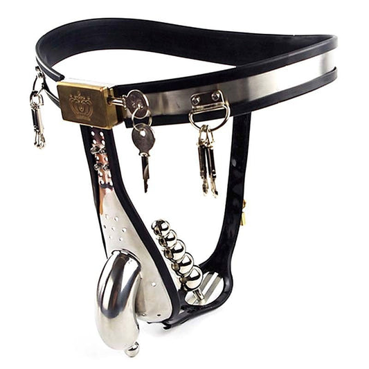 Male Chastity Belt With Urethral Plug by BDStyle - Male Chastity