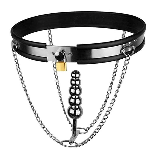 Chastity Belt & Bar With Plug by BDStyle - Male Chastity