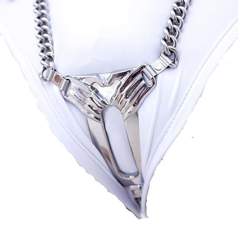 Y Covert Palms Female Chastity Device by BDStyle - Male Chastity