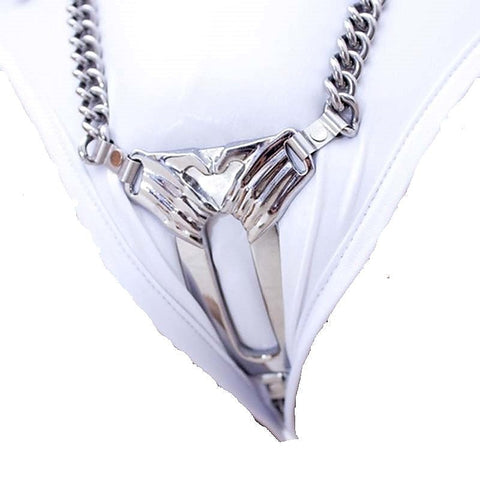 Y Covert Palms Female Chastity Device by BDStyle - Male Chastity