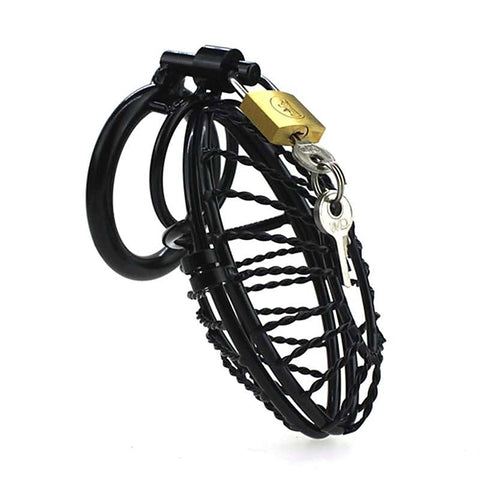 Twisted Side Entry Chastity Device by BDStyle - Male Chastity