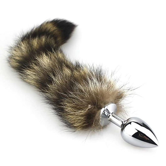 Faux Fox Tail Fetish Anal Plug by BDStyle - Steel Sex Toys