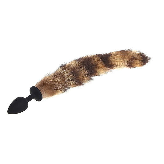 Silicone Butt Plug With Faux Fox Tail Small by BDStyle - Butt Plugs